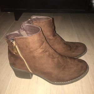 Brown Suede Ankle Boots